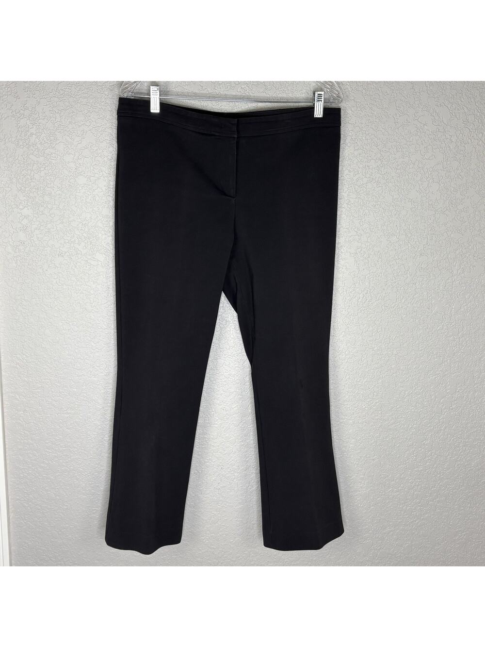 QL2 Quelledue Monet Pants Kick Flare Ankle Made in Italy Black Size 48 US 12